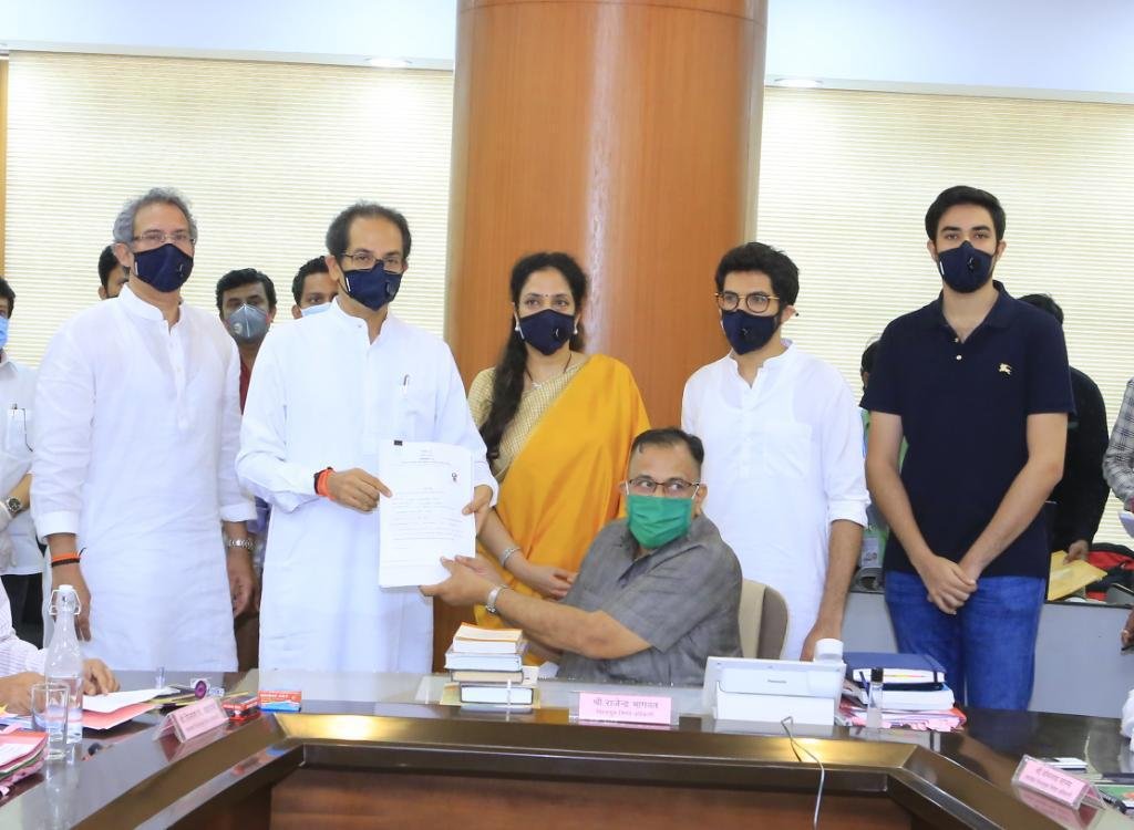 Adarsh Maharashtra | मुख्यमंत्री उद्धव ठाकरेंकडून विधान परिषद निवडणुकीचा उमेदवारी अर्ज दाखल