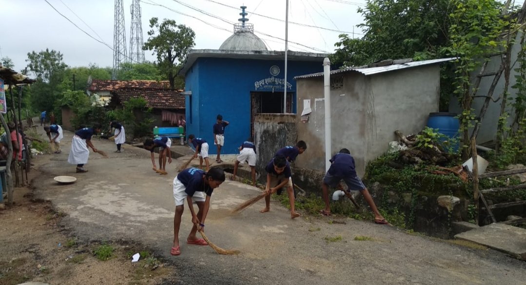 Adarsh Maharashtra | गांधी सप्ताह निमित्त विविध कार्यक्रमाचे आयोजन,भंगाराम तळोधी येथील ज्ञान...