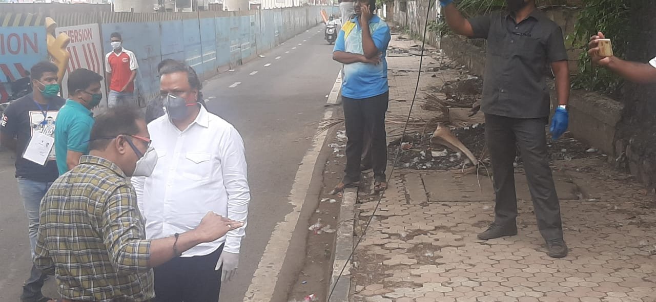 Adarsh Maharashtra | पोस्टल कॉलनी नाल्याची  आशिष शेलार यांच्याकडून पाहणी