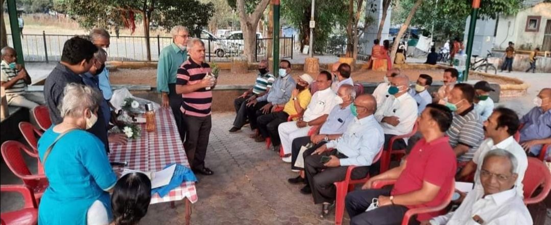 Adarsh Maharashtra | जेष्ठ स्थानिक नागरिक मंचातर्फे ज्येष्ठांचा सामुदायिक वाढदिवस साजरा