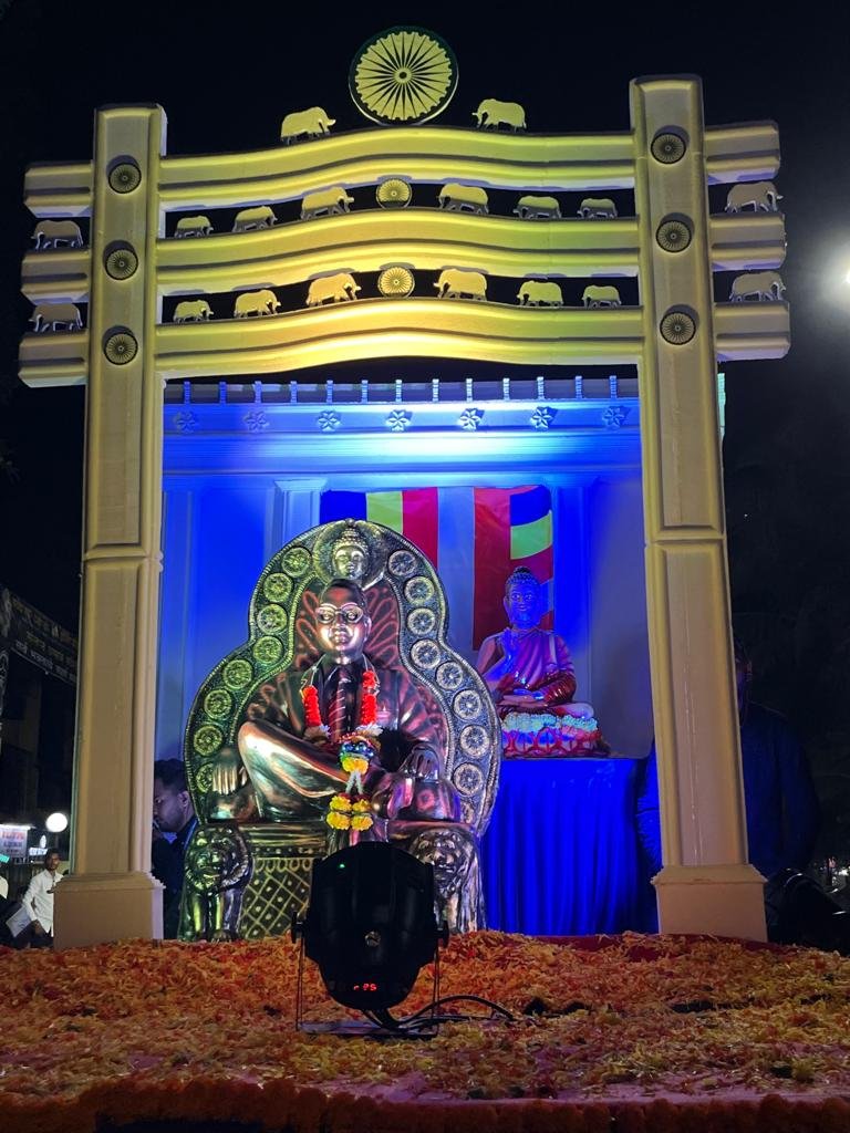 Adarsh Maharashtra | नवी मुंबई घनसोलीत डॉक्टर बाबासाहेब आंबेडकर यांची१३२ जयंती मोठ्या...