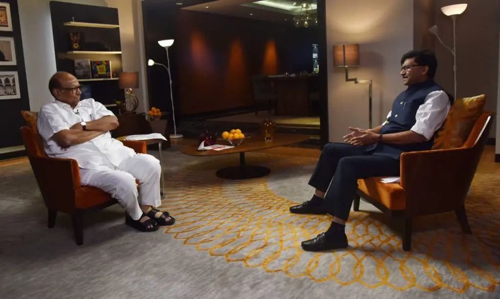 Adarsh Maharashtra | शरद पवार यांची मुलाखत देशाच्या राजकारणात खळबळ माजवेल-संजय राऊत