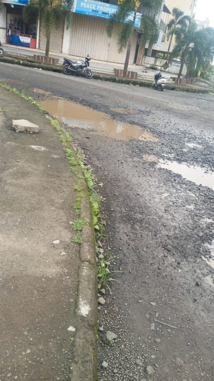 Adarsh Maharashtra | तळोजा सेक्टर १८/१९ मध्ये रस्त्याचे दुरावस्था रस्ता दुरुस्त करा सवन गोयल...