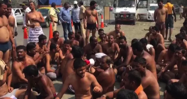 Adarsh Maharashtra | अर्धनग्न शेतकरी मुंबईच्या...